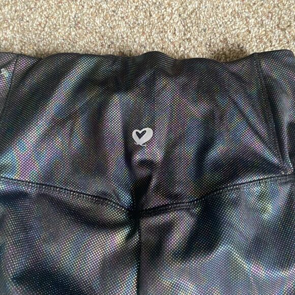 Shoactive Tummy Control Leggings High Waist Iridescent Leggings Size Medium NEW - Picture 6 of 8